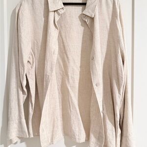 H&M Beige Linen blend Shirt
